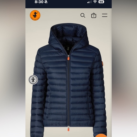 Save the Duck womens puffer Daisy Jacket size xs - Picture 6 of 6